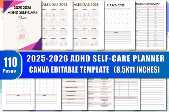 2025-2026 Adhd Self Care Planner: A Tool for Daily Focus and Mindful Living