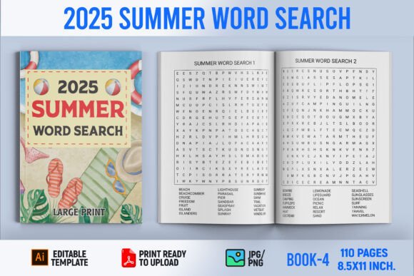 2025 Summer Word Search Book