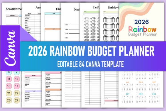 2026 Rainbow Budget Planner Canva: A Tool for Organized Financial Planning