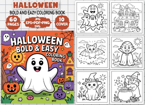 Discover the Halloween Bold and Easy Coloring Book: A Creative Resource for All Ages