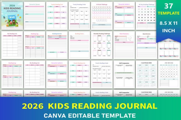 Editable 2026 Kids Reading Journal Canva: A Customizable Tool for Book Lovers