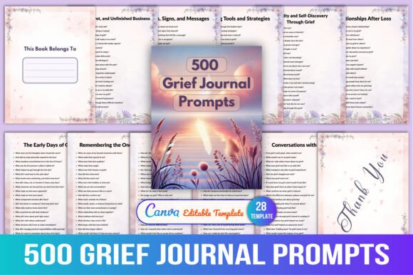 Embarking on a Journey Through Grief with 🕊️ 500 Grief Journal Prompts