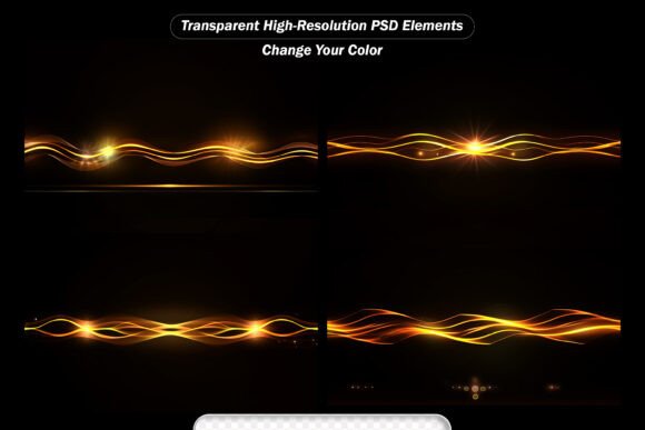 Enhance Your Visual Projects with Abstract Vector Shiny Golden Wave Design