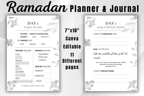 Essential Ramadan Planner Journal Canva Template