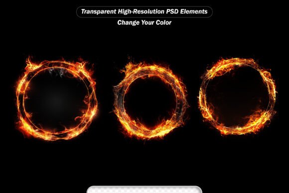 Fire Circle. Ring of Fire Flame. Round: A Versatile Lighting Solution for Creative Projects