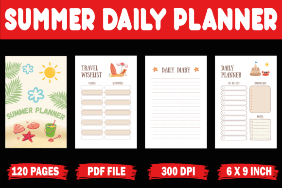 Kdp Summer Daily Planner 2025-2026