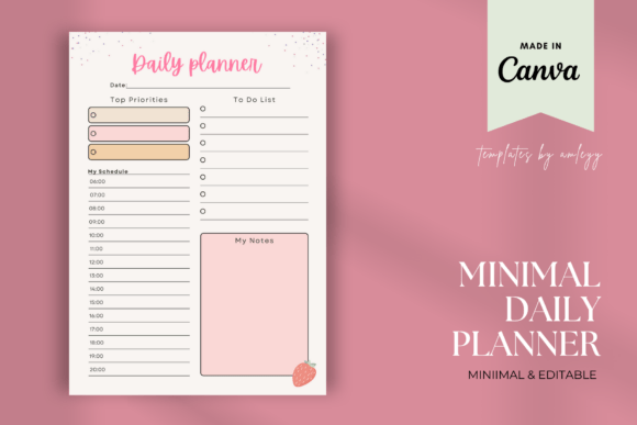 Minimal Daily Planner Canva Template: Simple, Smart, and Stress-Free Daily Organization