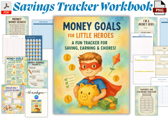 Savings Tracker for Kids – Canva