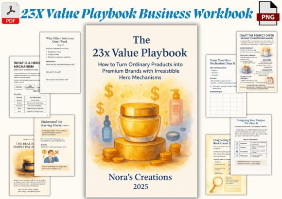 The 23x Value Playbook Business Workbook: Transforming Your Product into a Premium Offer